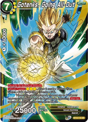Gotenks, Going All-Out (BT10-110), Rise of the Unison Warrior — DB Super card price