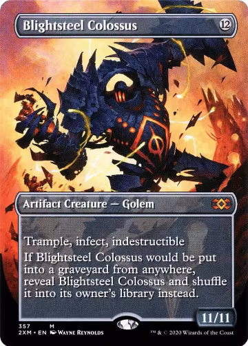 Blightsteel Colossus (Borderless) (357), Double Masters — Magic card price