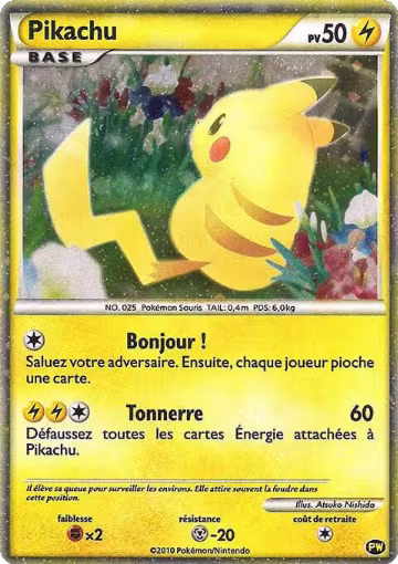 Pikachu (French) (PW 7), Pikachu World Collection Promos — Pokémon card price