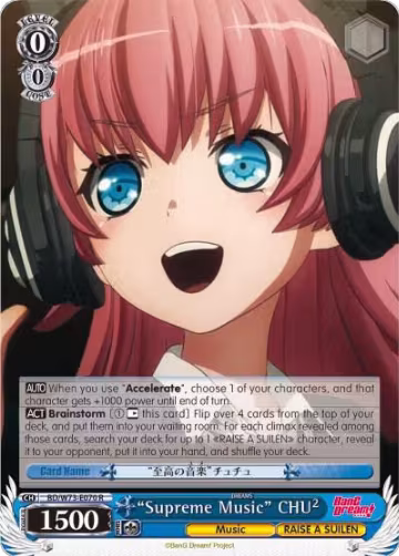 "Supreme Music" CHU² (BD/W73-E070 R), BanG Dream! Vol.2 — Weiß Schwarz card price
