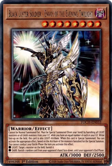 Black Luster Soldier - Envoy of the Evening Twilight (TOCH-EN033), Toon Chaos — Yu-Gi-Oh! card price