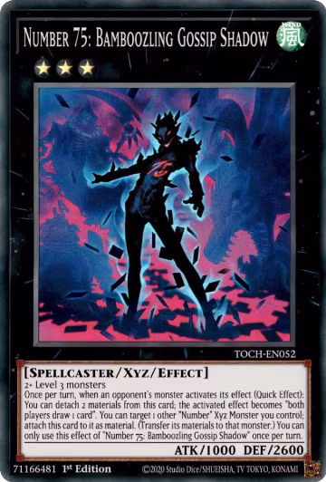 Number 75: Bamboozling Gossip Shadow (TOCH-EN052), Toon Chaos — Yu-Gi-Oh! card price