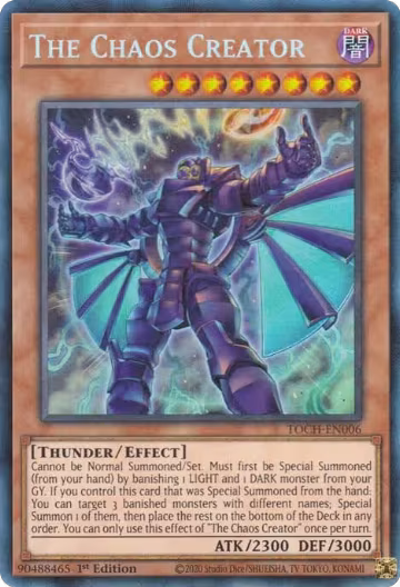 The Chaos Creator (CR) (TOCH-EN006), Toon Chaos — Yu-Gi-Oh! card price
