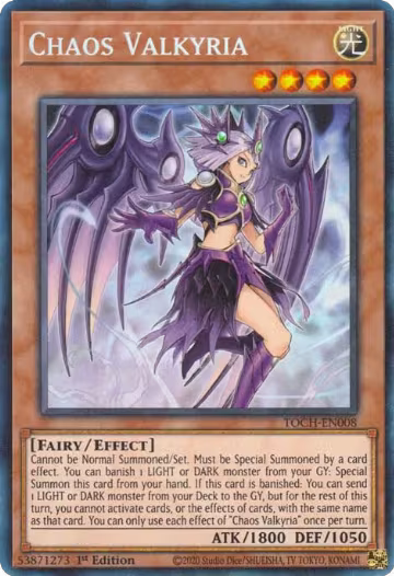 Chaos Valkyria (CR) (TOCH-EN008), Toon Chaos — Yu-Gi-Oh! card price