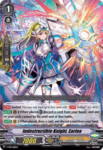 Indestructible Knight, Earina (V-TD11/008EN), V-TD11: Altmile — Vanguard card price