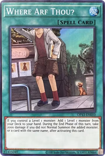 Where Arf Thou? (OP13-EN010), OTS Tournament Pack 13 — Yu-Gi-Oh! card price