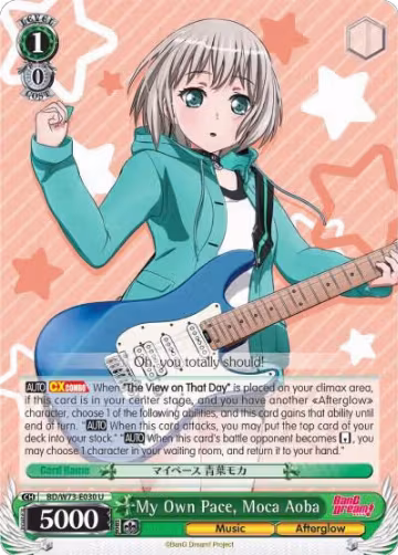 My Own Pace, Moca Aoba (BD/W73-E030 U), BanG Dream! Vol.2 — Weiß Schwarz card price