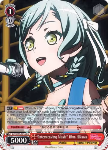 "Interweaving Music" Hina Hikawa (BD/W73-E050 RR), BanG Dream! Vol.2 — Weiß Schwarz card price