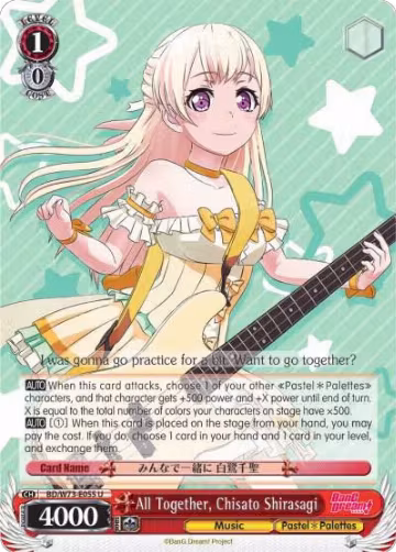All Together, Chisato Shirasagi (BD/W73-E055 U), BanG Dream! Vol.2 — Weiß Schwarz card price