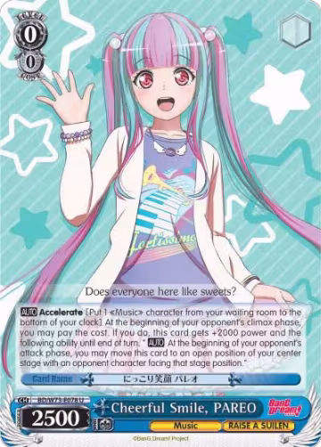 Cheerful Smile, PAREO (BD/W73-E078 U), BanG Dream! Vol.2 — Weiß Schwarz card price