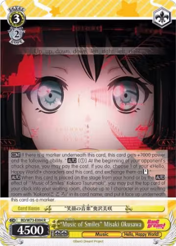 "Music of Smiles" Misaki Okusawa (BD/W73-E004 R), BanG Dream! Vol.2 — Weiß Schwarz card price