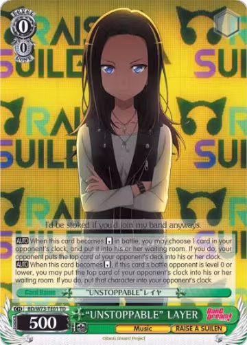 "UNSTOPPABLE" LAYER (BD/W73-TE01 TD), BanG Dream! Vol.2 — Weiß Schwarz card price