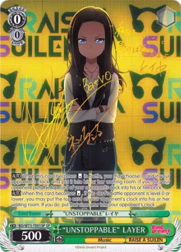 "UNSTOPPABLE" LAYER (SP) (BD/W73-TE01SP SP), BanG Dream! Vol.2 — Weiß Schwarz card price