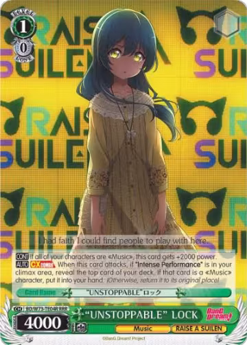 "UNSTOPPABLE" LOCK (RRR) (BD/W73-TE04R RRR), BanG Dream! Vol.2 — Weiß Schwarz card price
