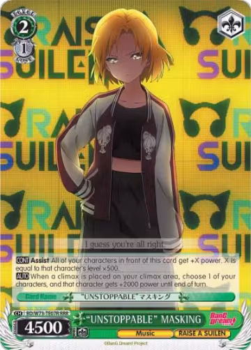 "UNSTOPPABLE" MASKING (RRR) (BD/W73-TE07R RRR), BanG Dream! Vol.2 — Weiß Schwarz card price