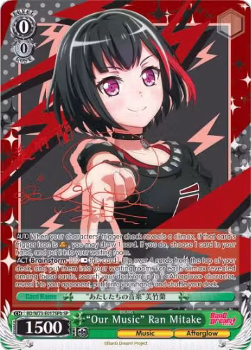 "Our Music" Ran Mitake (SP) (B) (BD/W73-E017SPb SP), BanG Dream! Vol.2 — Weiß Schwarz card price