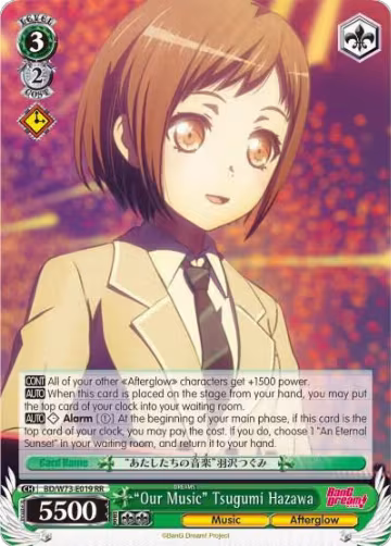 "Our Music" Tsugumi Hazawa (BD/W73-E019 RR), BanG Dream! Vol.2 — Weiß Schwarz card price