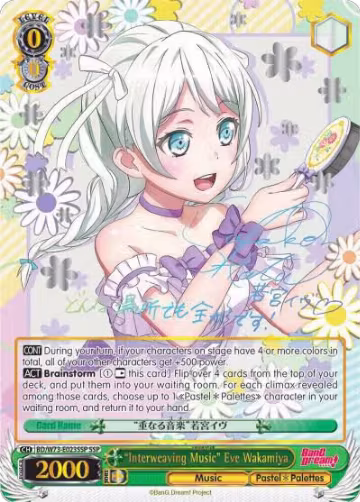 "Interweaving Music" Eve Wakamiya (SSP) (BD/W73-E023SSP SSP), BanG Dream! Vol.2 — Weiß Schwarz card price