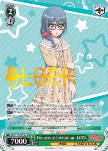 Desperate Invitation, LOCK (SPM) (A) (BD/W73-E025SPMa SPM), BanG Dream! Vol.2 — Weiß Schwarz card price