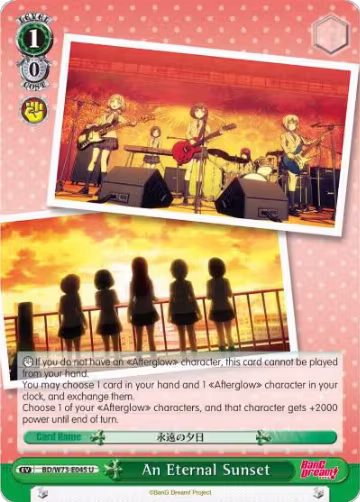 An Eternal Sunset (BD/W73-E045 U), BanG Dream! Vol.2 — Weiß Schwarz card price