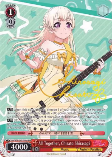 All Together, Chisato Shirasagi (SPM) (A) (BD/W73-E055SPMa), BanG Dream! Vol.2 — Weiß Schwarz card price