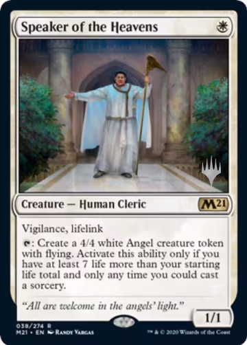Speaker of the Heavens (38), Promo Pack: Core Set 2021 — Magic card price