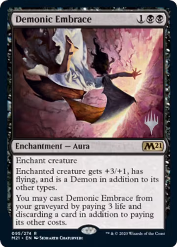 Demonic Embrace (95), Promo Pack: Core Set 2021 — Magic card price