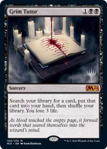 Grim Tutor (103), Promo Pack: Core Set 2021 — Magic card price