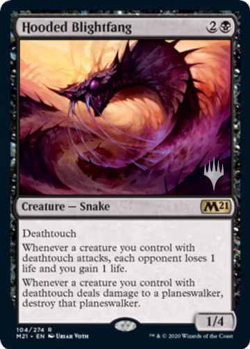 Hooded Blightfang (104), Promo Pack: Core Set 2021 — Magic card price