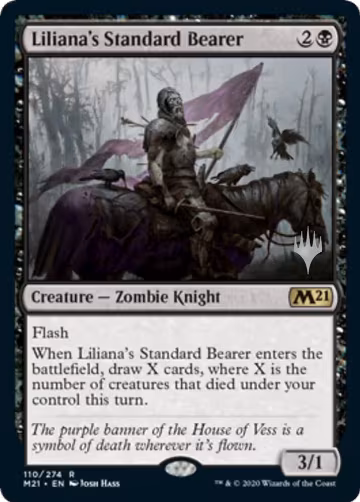 Liliana's Standard Bearer (110), Promo Pack: Core Set 2021 — Magic card price