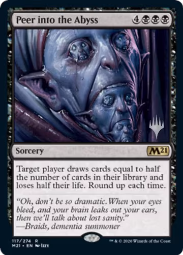 Peer into the Abyss (117), Promo Pack: Core Set 2021 — Magic card price