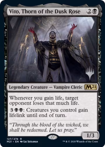 Vito, Thorn of the Dusk Rose (127), Promo Pack: Core Set 2021 — Magic card price