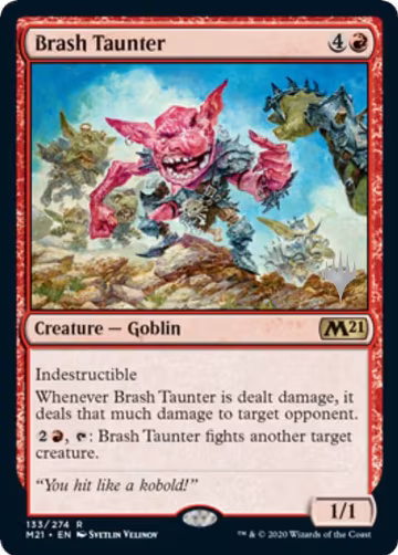 Brash Taunter (133), Promo Pack: Core Set 2021 — Magic card price