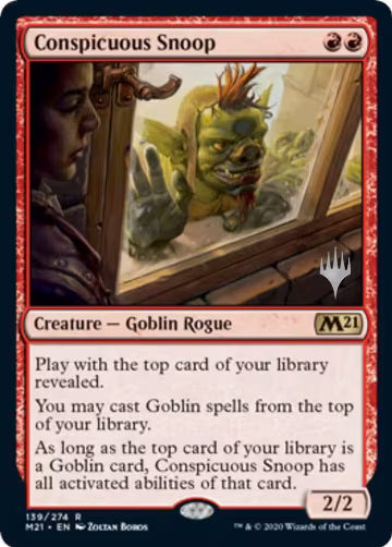 Conspicuous Snoop (139), Promo Pack: Core Set 2021 — Magic card price