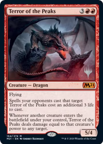 Terror of the Peaks (164), Promo Pack: Core Set 2021 — Magic card price