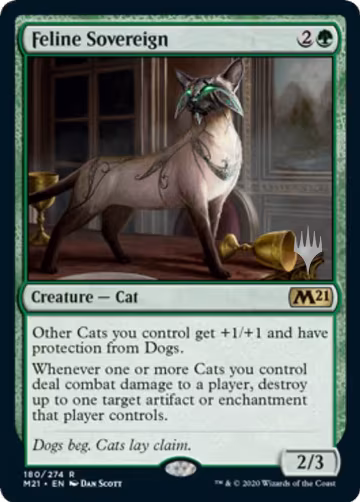 Feline Sovereign (180), Promo Pack: Core Set 2021 — Magic card price
