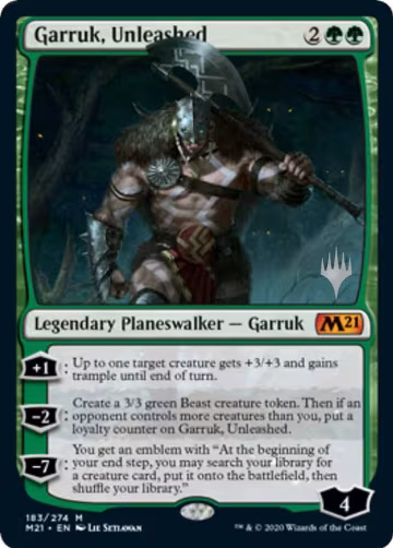 Garruk, Unleashed (183), Promo Pack: Core Set 2021 — Magic card price