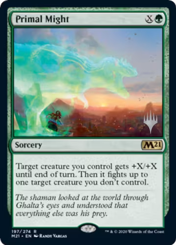 Primal Might (197), Promo Pack: Core Set 2021 — Magic card price