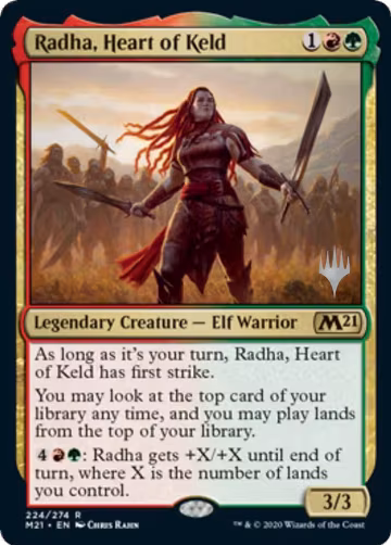 Radha, Heart of Keld (224), Promo Pack: Core Set 2021 — Magic card price