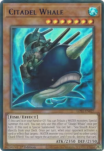 Citadel Whale (Blue) (LDS1-EN027), Legendary Duelists: Season 1 — Yu-Gi-Oh! card price