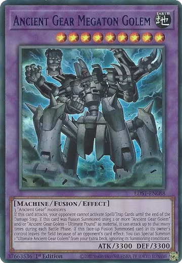 Ancient Gear Megaton Golem (Blue) (LDS1-EN088), Legendary Duelists: Season 1 — Yu-Gi-Oh! card price