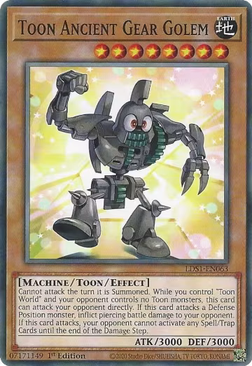 Toon Ancient Gear Golem (LDS1-EN063), Legendary Duelists: Season 1 — Yu-Gi-Oh! card price