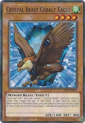 Crystal Beast Cobalt Eagle (LDS1-EN097), Legendary Duelists: Season 1 — Yu-Gi-Oh! card price