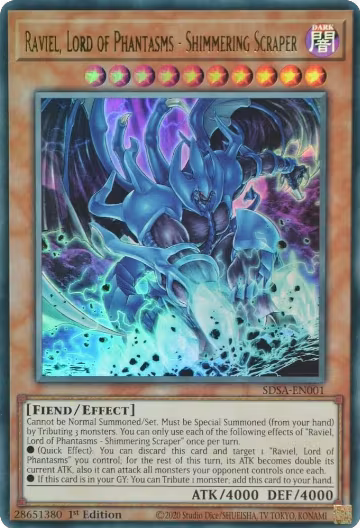Raviel, Lord of Phantasms - Shimmering Scraper (SDSA-EN001), Structure Deck: Sacred Beasts — Yu-Gi-Oh! card price