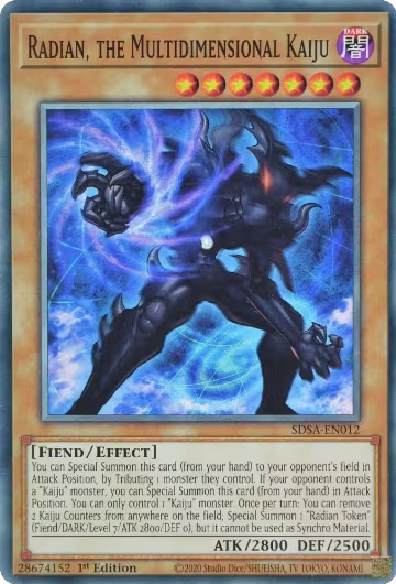 Radian, the Multidimensional Kaiju (SDSA-EN012), Structure Deck: Sacred Beasts — Yu-Gi-Oh! card price