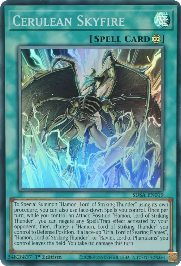 Cerulean Skyfire (SDSA-EN019), Structure Deck: Sacred Beasts — Yu-Gi-Oh! card price
