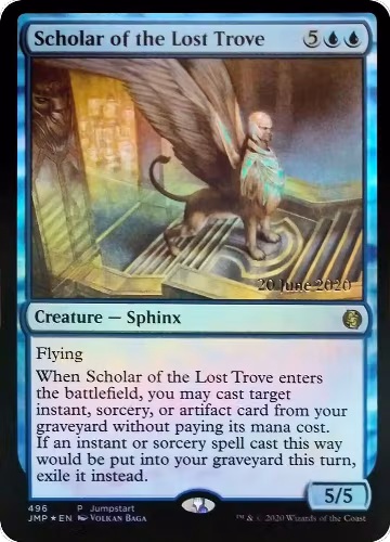 Scholar of the Lost Trove (496), Launch Party & Release Event Promos — Magic card price