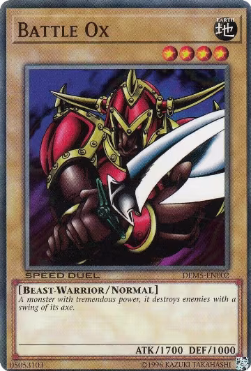 Battle Ox (DEM5-EN002), Speed Duel Demo Deck — Yu-Gi-Oh! card price