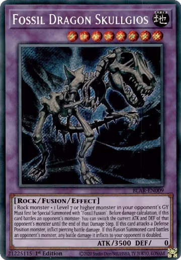 Fossil Dragon Skullgios (BLAR-EN009), Battles of Legend: Armageddon — Yu-Gi-Oh! card price