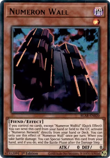 Numeron Wall (BLAR-EN020), Battles of Legend: Armageddon — Yu-Gi-Oh! card price